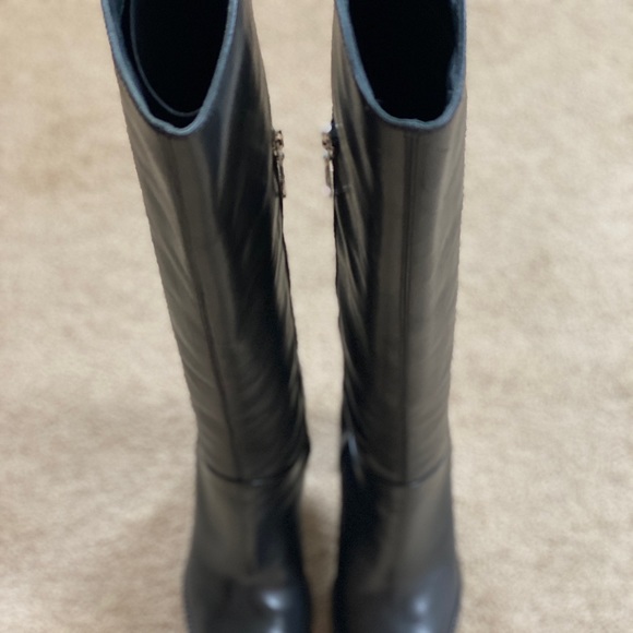 Roberto Festa High Black Leather Boots size 9 - Picture 3 of 8